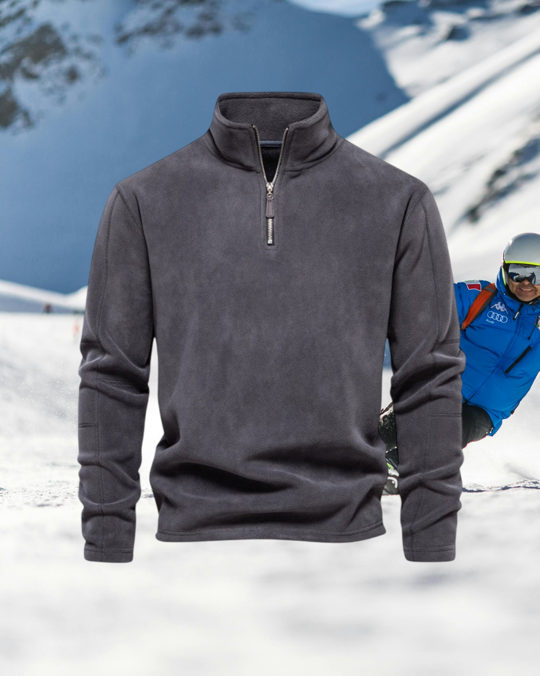Thermal Ski Pully Heren – Warme Ski Trui met Half Zip