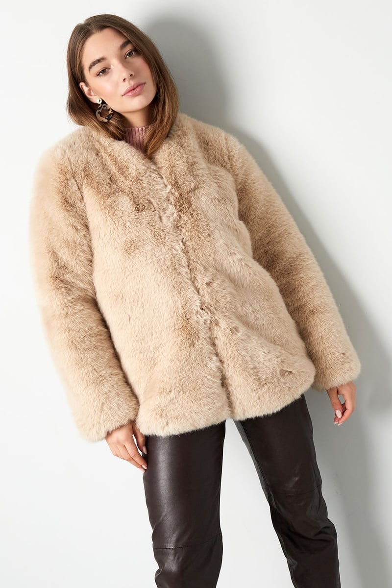 Faux fur jas