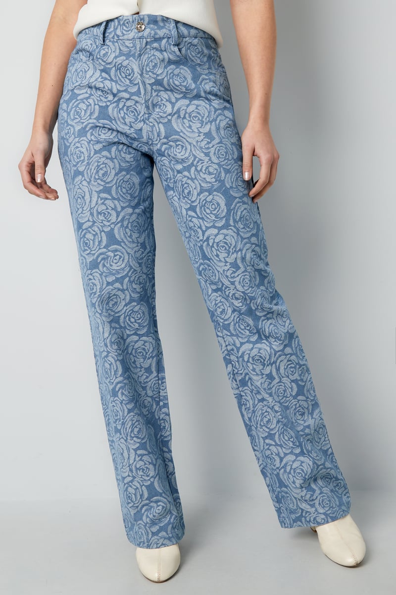 Flower fusion broek
