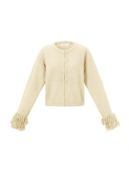 Cardigan met franjemouwen