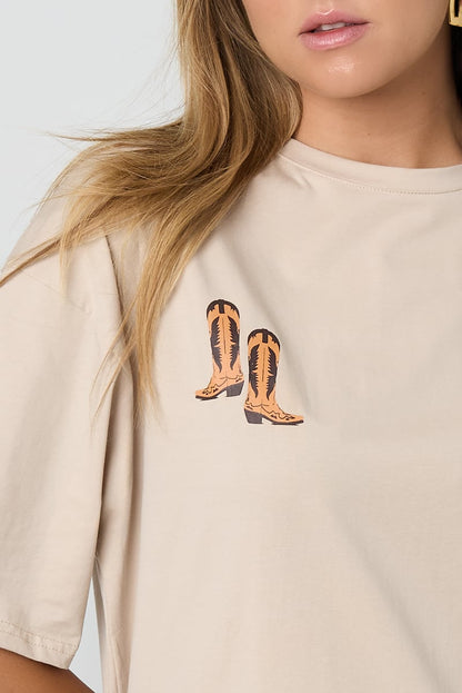T-shirt Cowboylaarzen