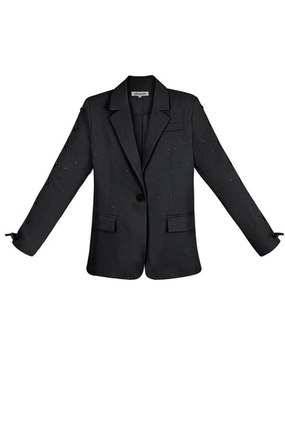 Blazer met steentjes en vetermouwen