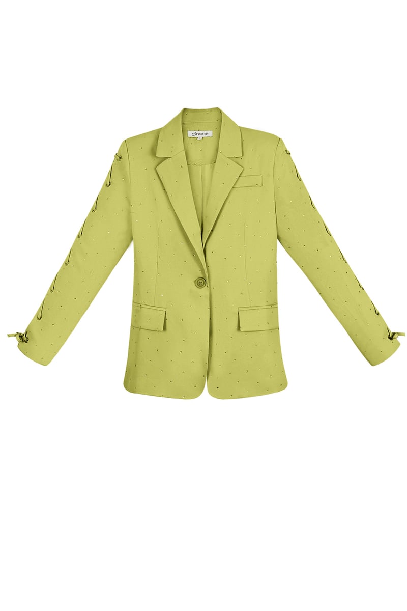 Blazer met steentjes en vetermouwen