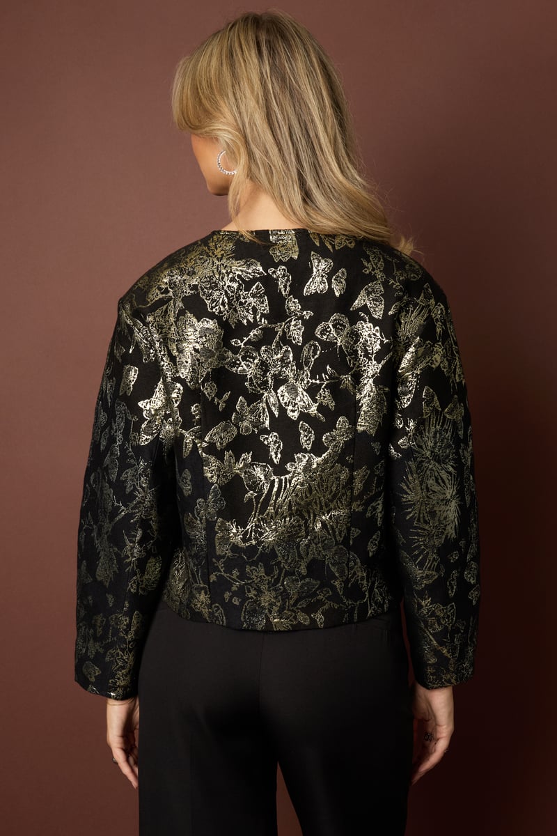 Jacquard ballonmouwjas