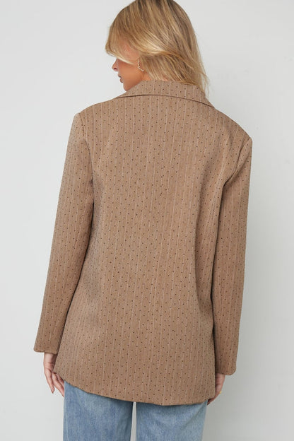 Blazer met strass-streepjes