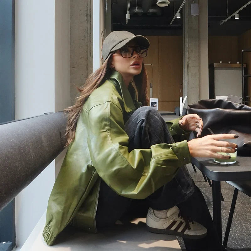 EMERYN – Street Chic  Leather Jacket voor Dames