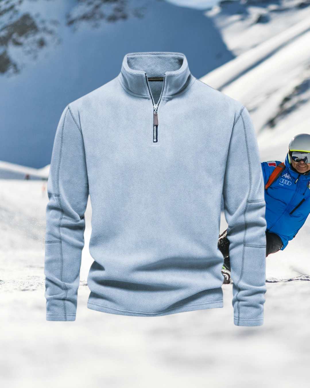 Thermal Ski Pully Heren – Warme Ski Trui met Half Zip