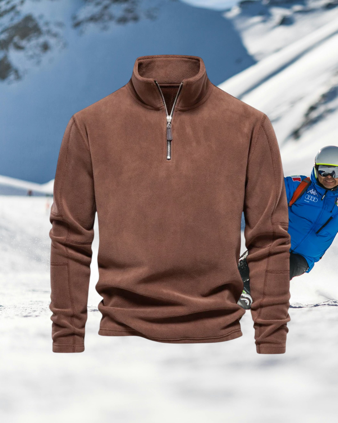 Thermal Ski Pully Heren – Warme Ski Trui met Half Zip