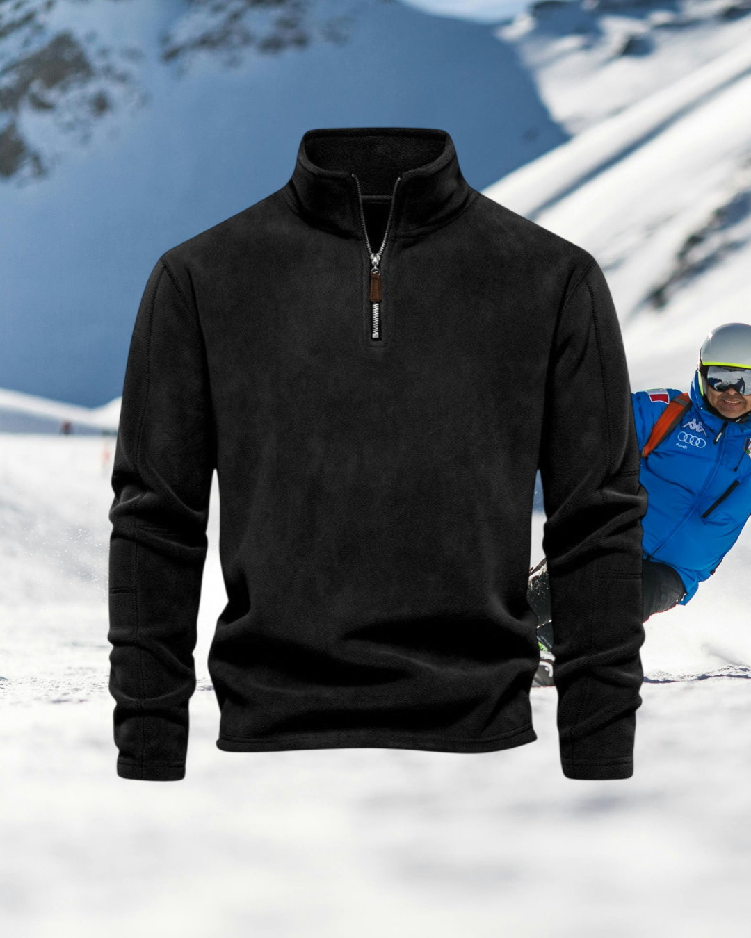 Thermal Ski Pully Heren – Warme Ski Trui met Half Zip