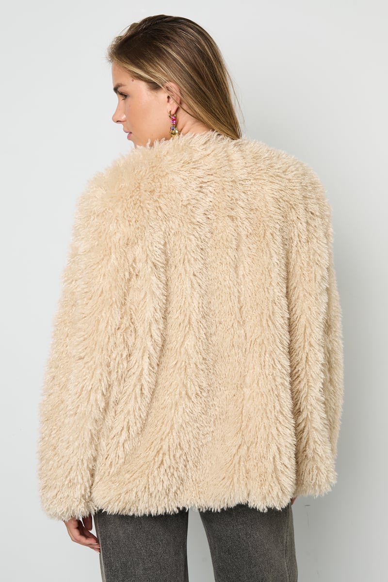 Zachte fluffy jas