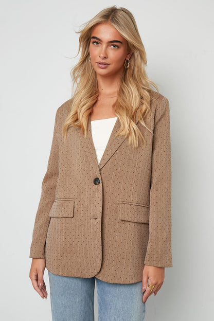 Blazer met strass-streepjes