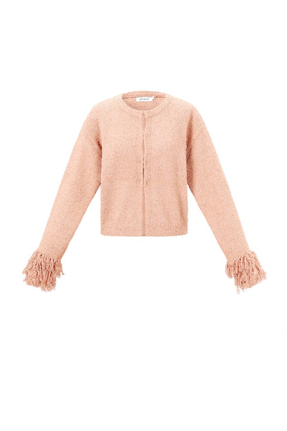 Cardigan met franjemouwen