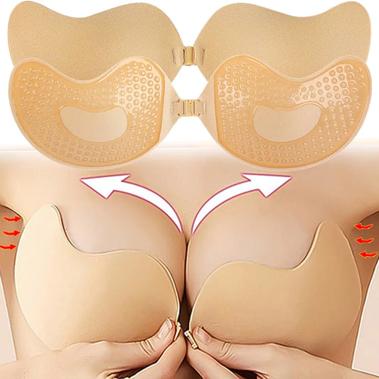LENNU | Women Push Up Bra Adhesive Pasty Strapless
